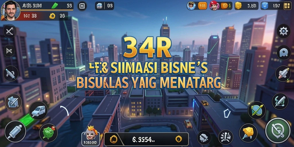 Gameplay 34R yang menantang dalam dunia Tycoon.