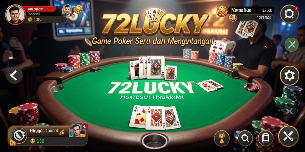 Screenshot dari gameplay seru di 72LUCKY dengan pemain poker lainnya.