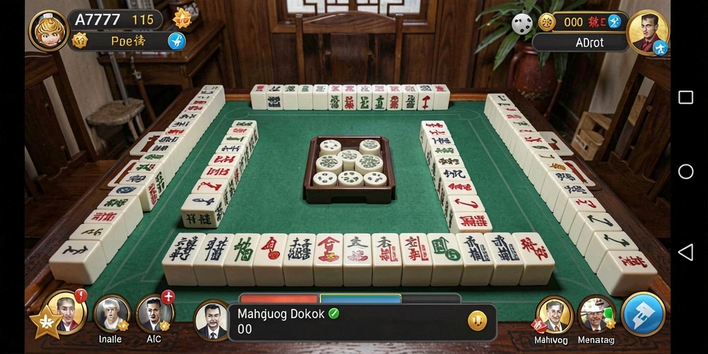 Tampilan gameplay Mahjong A7777 yang menarik dan seru.
