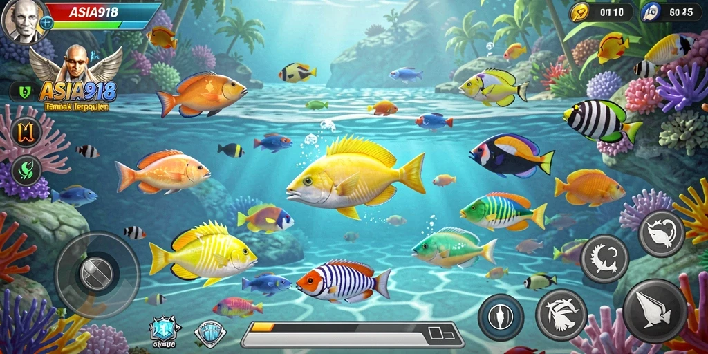 Tampilan gameplay seru saat menangkap ikan di ASIA918.