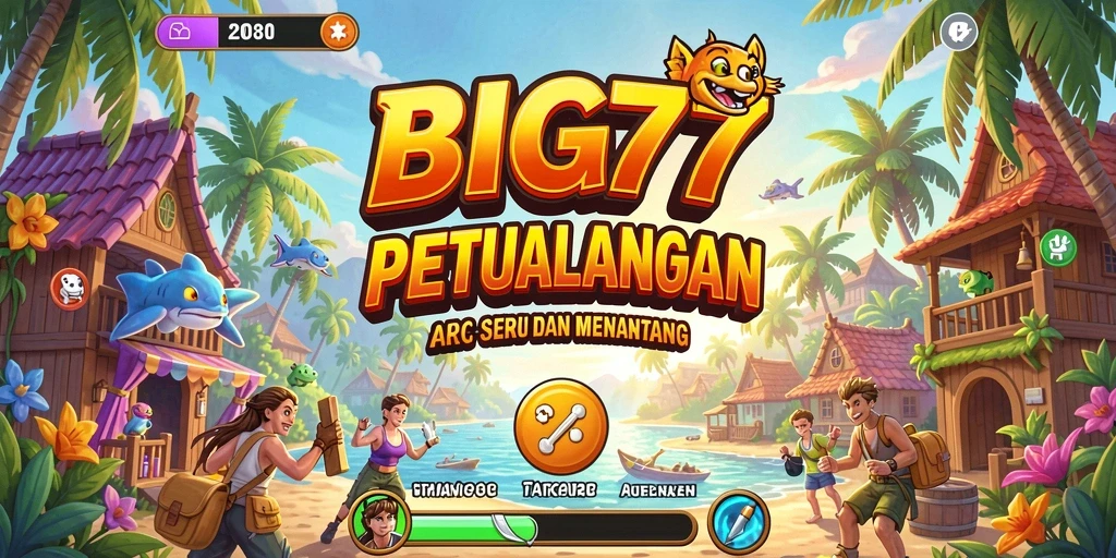 Tampilan gameplay seru dari BIG77 dengan aksi Arcade yang menantang.