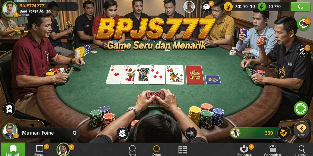 Screenshot gameplay Poker di BPJS777 menampilkan keseruan bermain.