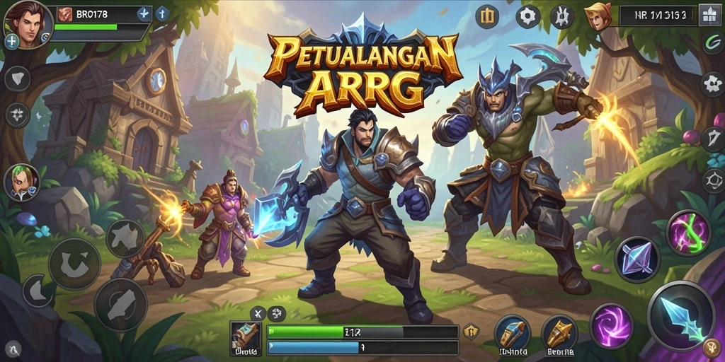 Tangkapan layar utama BRO178 menampilkan aksi pertarungan yang mendebarkan dalam dunia ARPG.