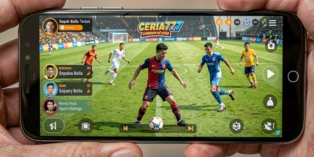 Tampilan gameplay <strong>CERIA777</strong> yang menarik saat pertandingan sepak bola.