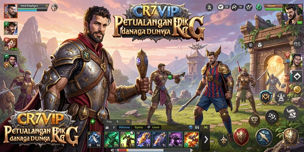 Tampilan gameplay CR7VIP yang mendebarkan dengan pertarungan epik dan eksplorasi dunia.