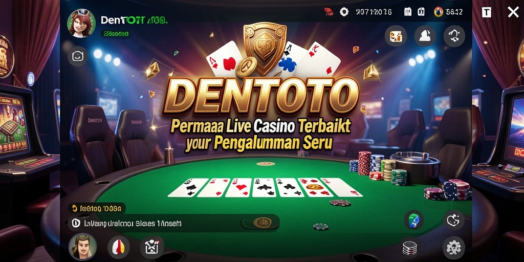 Tampilan gameplay DENTOTO dengan dealer live yang profesional dan interaksi langsung.