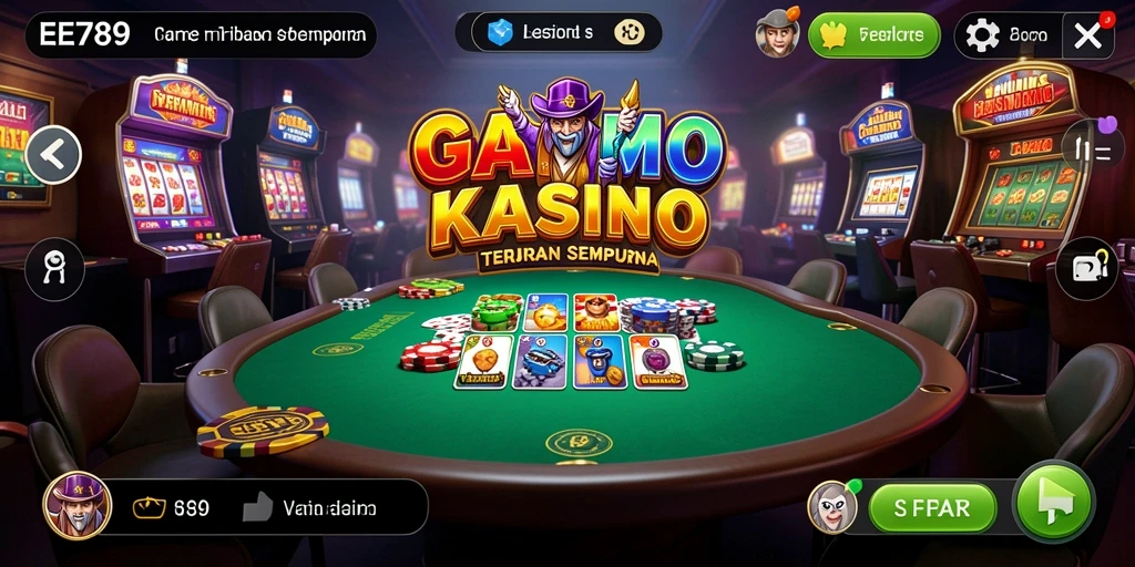 Screenshot gameplay EE789 menampilkan keseruan permainan Kasino.