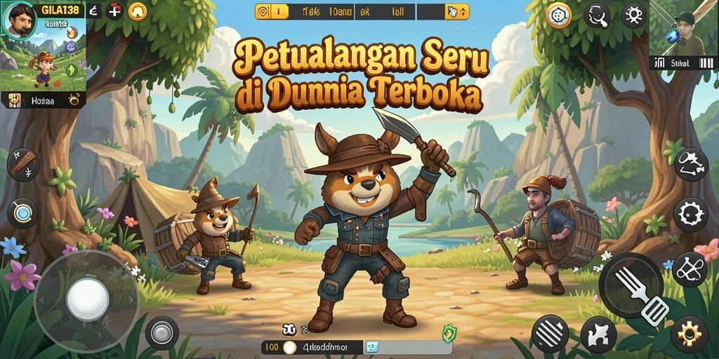 Screenshot gameplay <strong>GILA138</strong> menampilkan petualangan seru di dunia terbuka.