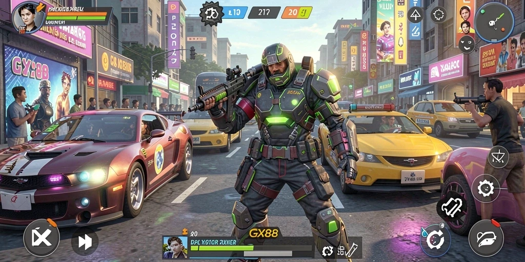 Tampilan gameplay GX88 yang seru dan penuh warna.