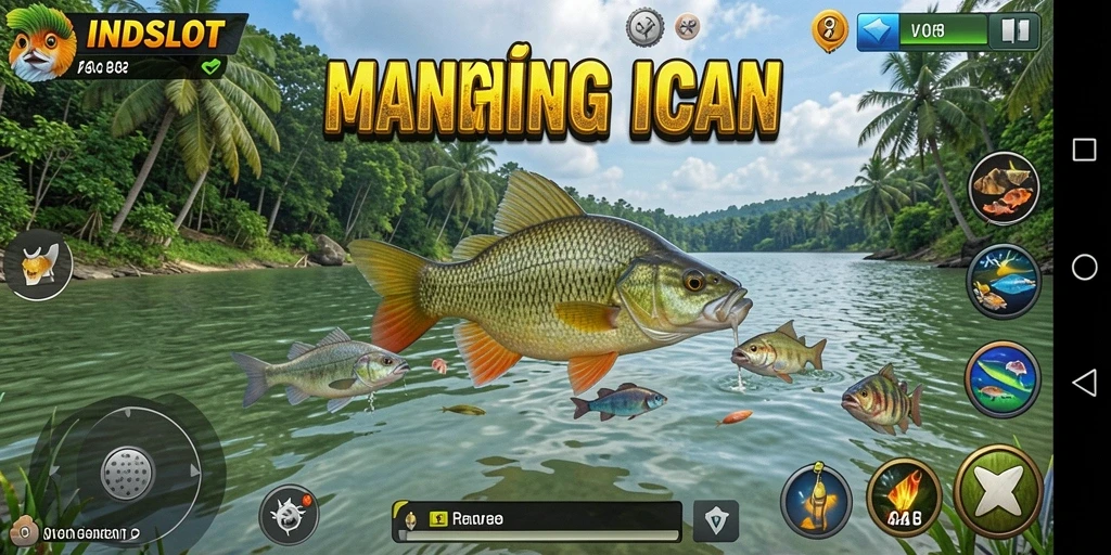 Tampilan gameplay seru dalam permainan memancing INDSLOT.