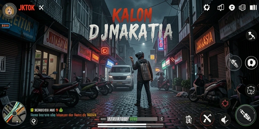 Tampilan gameplay JKTOK yang mencekam dan penuh ketegangan.