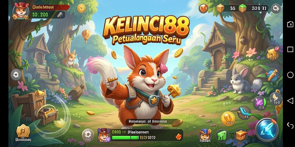 Tampilan gameplay KELINCI88 yang menarik dan penuh warna.
