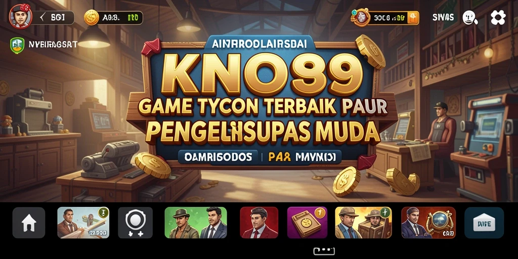 Screenshot gameplay KNO89 menunjukkan keseruan mengelola bisnis Tycoon.