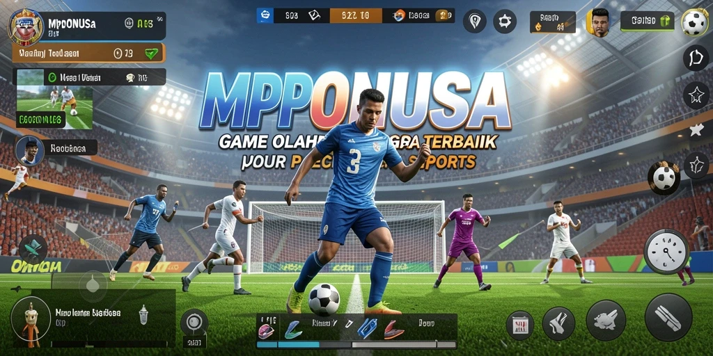 Tangkapan layar MPONUSA menampilkan aksi seru di lapangan olahraga.