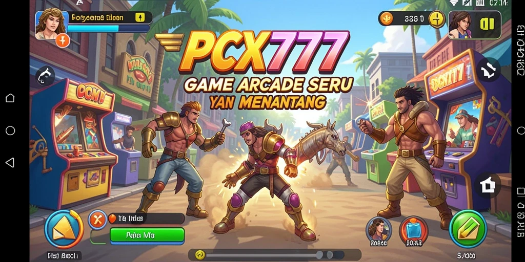 Tampilan gameplay seru dari PCX777 yang menantang dan menghibur.