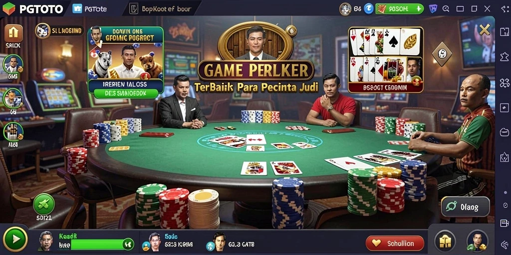 Screenshot dari gameplay PGTOTO yang menunjukkan suasana permainan Poker.