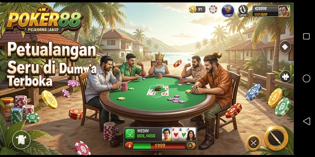 Tampilan gameplay Open World POKER88 yang mendebarkan.