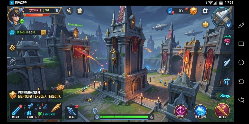 Screenshot gameplay RP62RP menunjukkan aksi menegangkan dalam Tower Defense.