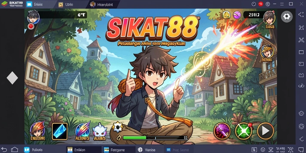 Tangkapan layar gameplay SIKAT88 dengan karakter anime yang menakjubkan.