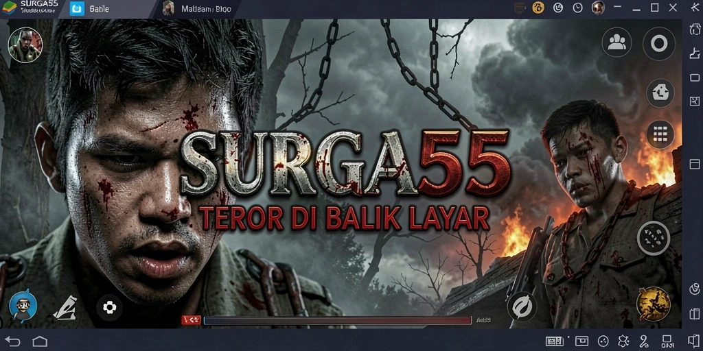 Gameplay menegangkan di SURGA55 yang menghadirkan suasana horor nyata.