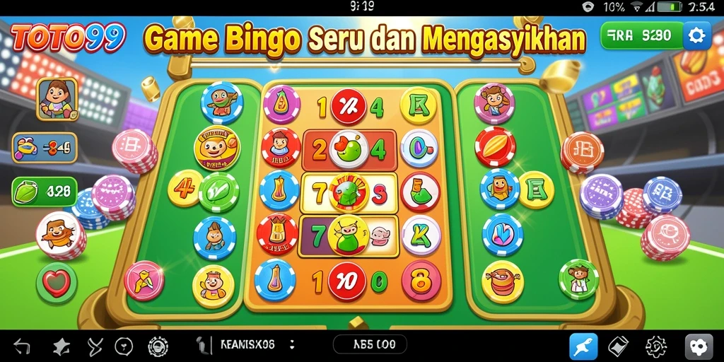 Tampilan gameplay seru dalam aplikasi TOTO99 Bingo.