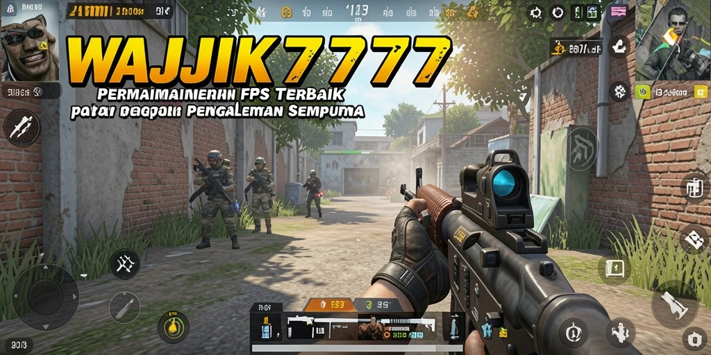 Tampilan gameplay intens dari WAJIK777 menampilkan aksi menembak yang mendebarkan.