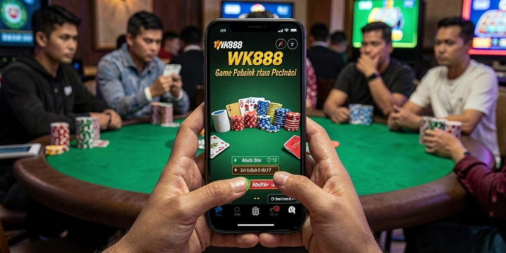 Screenshot gameplay WK888 yang mendebarkan dalam permainan Poker.